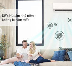 Chế độ hút ẩm của điều hòa Mitsubishi 